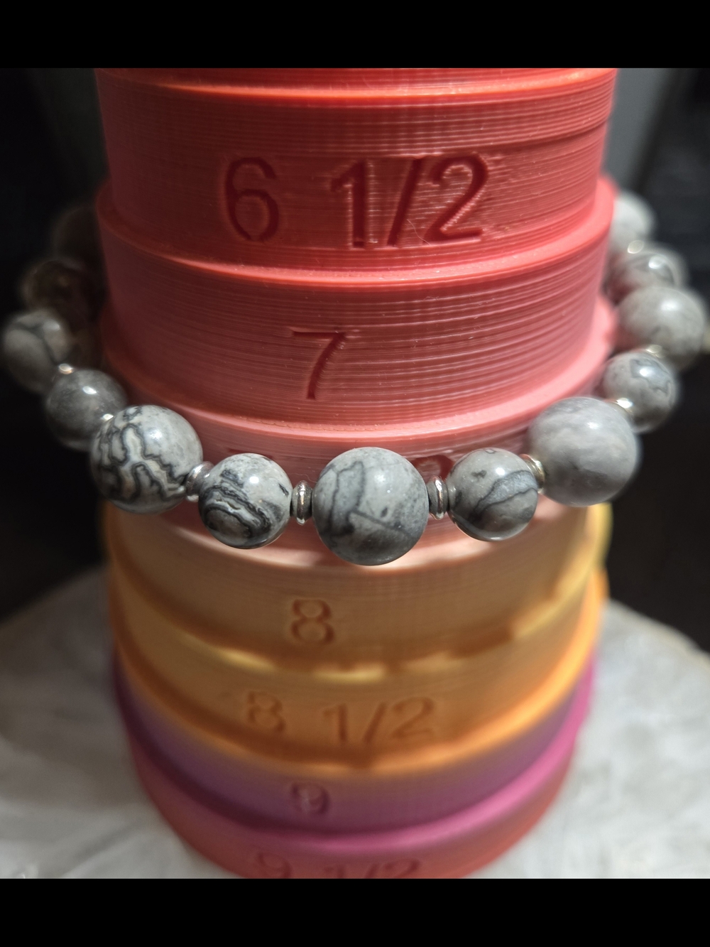 Picasso Marble Mapstone Bracelet - Picture 2 of 2